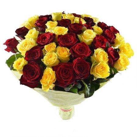 Rožių puokštė„Raudona – Geltona“